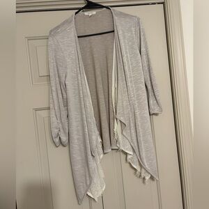 Gray and lace cardigan